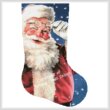 cross stitch pattern Santa Wink 2 Stocking (Right)