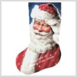 cross stitch pattern Santa Wink Stocking (Left)