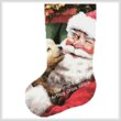cross stitch pattern Warm Wet Nose Stocking (Left)