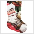 cross stitch pattern Warm Wet Nose Stocking (Right)