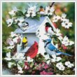 cross stitch pattern Backyard Birds (Large)