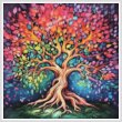 cross stitch pattern Colourful Tree (Large)