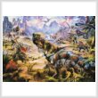 cross stitch pattern Dinosaurs Landscape