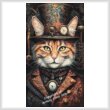 cross stitch pattern Elegant Steampunk Cat