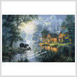 cross stitch pattern Firefly Cove