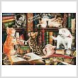cross stitch pattern Library Kittens (Large)