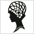 cross stitch pattern Lady Silhouette 14