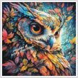 cross stitch pattern Mini Colourful Abstract Owl
