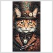 cross stitch pattern Mini Elegant Steampunk Cat