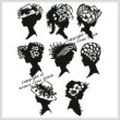 cross stitch pattern Mini Lady Silhouettes 2
