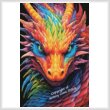 cross stitch pattern Rainbow Dragon 3 (Large)