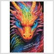 cross stitch pattern Rainbow Dragon 3