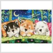 cross stitch pattern Shiba Puppies Happy Dreams