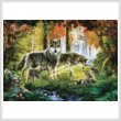 cross stitch pattern Summer Wolf Family