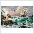 cross stitch pattern The Mermaid and the Ship