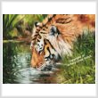 cross stitch pattern Tiger Quenching Thirst (Large)