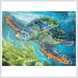 cross stitch pattern Colourful Sea Turtle (Large)