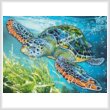 cross stitch pattern Colourful Sea Turtle