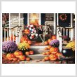 cross stitch pattern Halloween Front Porch (Large)