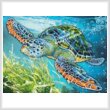cross stitch pattern Mini Colourful Sea Turtle