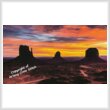 cross stitch pattern Monument Valley Sunset (Large)