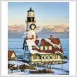 cross stitch pattern Mini Winter Afternoon at Portland