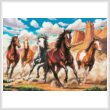 cross stitch pattern Running Wild Horses (Large)