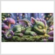 cross stitch pattern Sleeping Purple Dragon (Large)