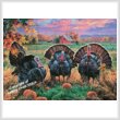 cross stitch pattern Thanksgiving Turkeys (Large)