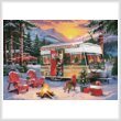 cross stitch pattern Christmas Camper