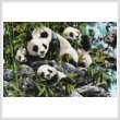cross stitch pattern 12 Pandas (Large)