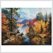 cross stitch pattern Adirondack Lake (Large)