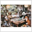 cross stitch pattern A Friendly Game of Mahjong (Large)
