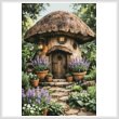 cross stitch pattern Little Mushroom House
