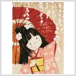 cross stitch pattern Mini Umbrella Girl