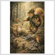 cross stitch pattern Robin Hood Squirrel