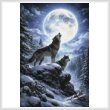 cross stitch pattern Wolf Moon (Large)