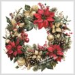 cross stitch pattern Christmas Wreath 3