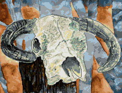 cross stitch pattern Cow Skull