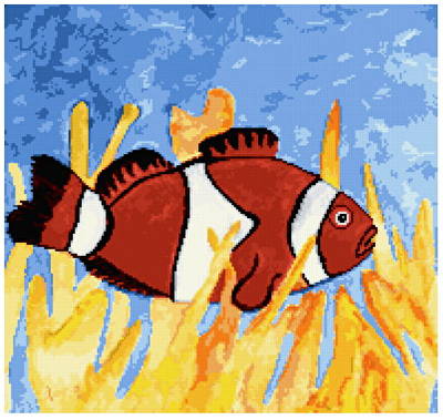 cross stitch pattern Clownfish
