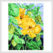 cross stitch pattern Yellow Hibiscus