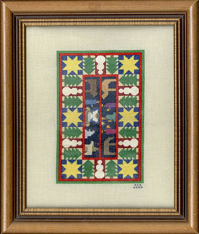 cross stitch pattern Christmas Quilt