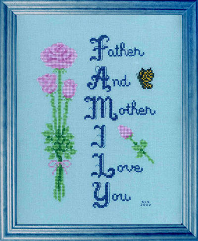 cross stitch pattern Family