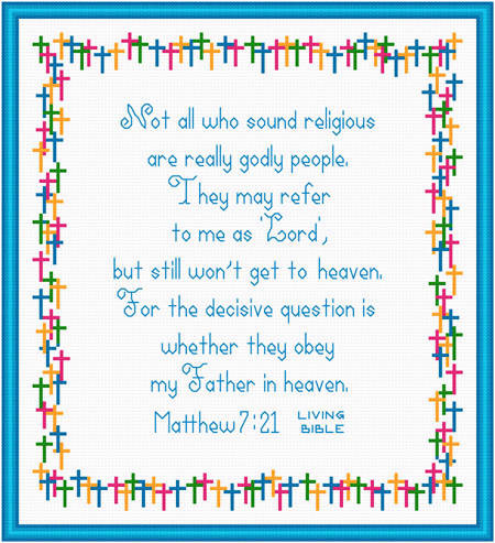 cross stitch pattern Not All Godly People Are