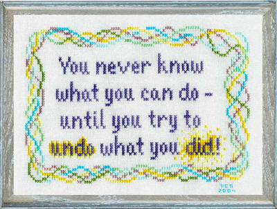 cross stitch pattern Undo What You Did