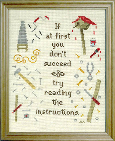cross stitch pattern Try Reading the Instructions