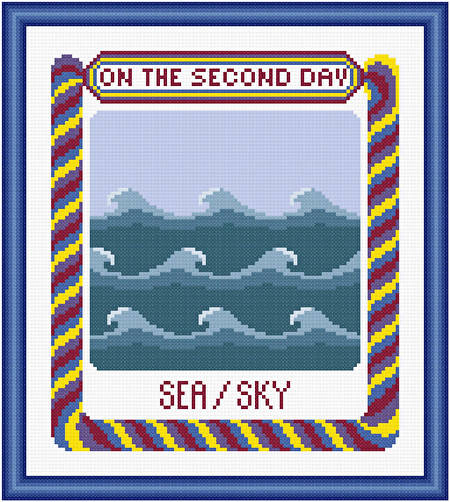 cross stitch pattern On The Second Day