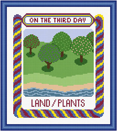 cross stitch pattern On The Third Day