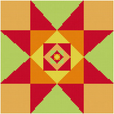 cross stitch pattern Aztec Star