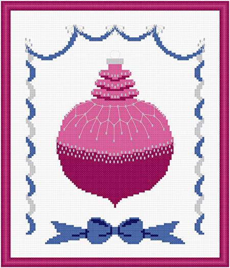 cross stitch pattern Bead-Dazzled Christmas Ornament